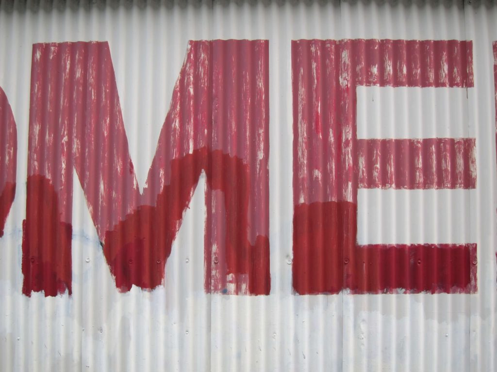 Sign reading "ME"
