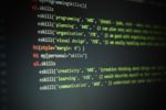 Computer screen listing skills in programming language