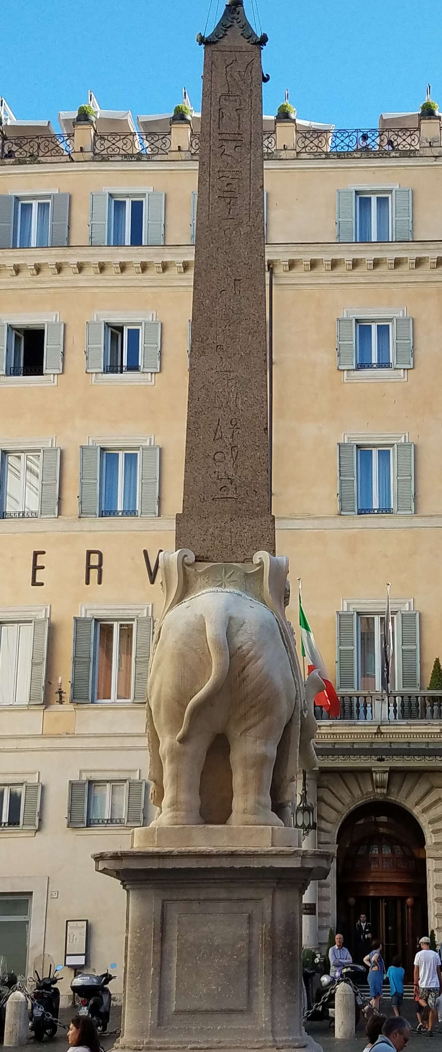 Bernini Elephant and Obeslisk, from the rear. Free speech Art