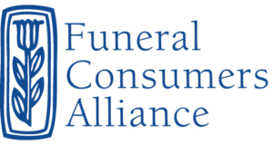 The logo of the Funeral Consumers Alliance. An organization that helps families deal with death.