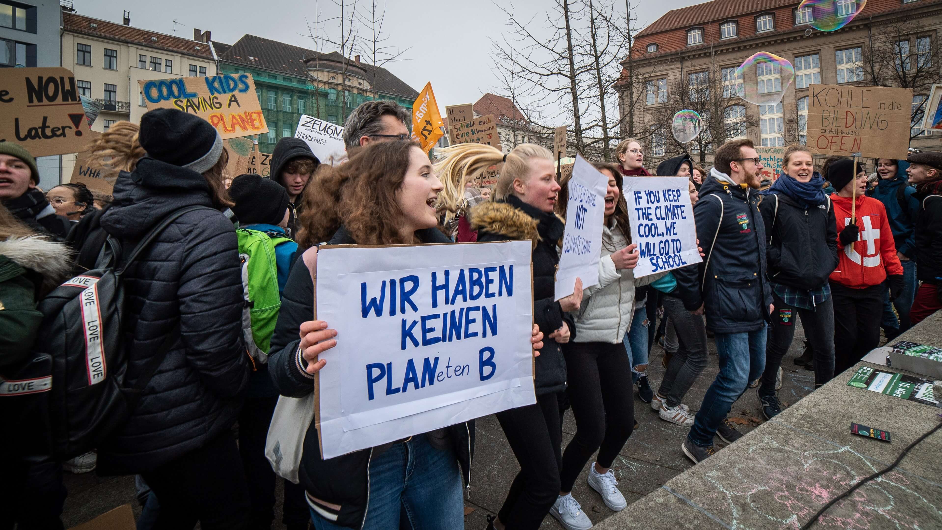 Kids protesting climate change