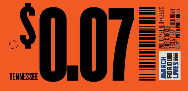 Price on Our Lives printable price tag for the state of Tennessee. 7 cents.. Slacktivism.