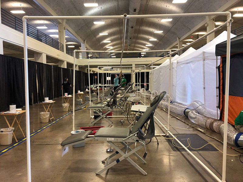 Remote Area Medical set up. Skills for change.