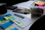 markers and postit notes