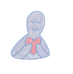 illustration - holding a heart