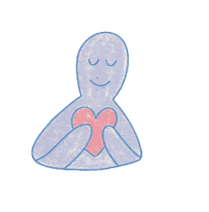 illustration - holding a heart